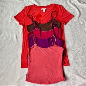 5 piece set Forever 21 tee & cami set size S